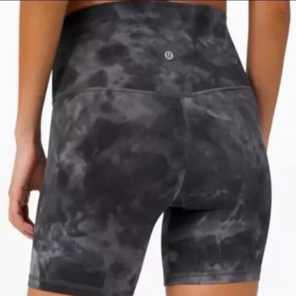 Lululemon Women Align Diamond Dye Pitch Grey Graphite High-Rise Short 6" Size 0 - Picture 2 of 7